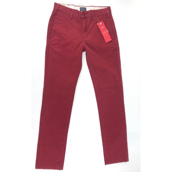 Levis Mens 511 Slim Fit Utility Red Pants 28X32 - Picture 3 of 5